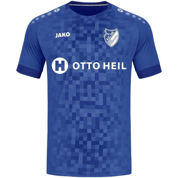Trikot Blau FC mit Logos und Rückennummer