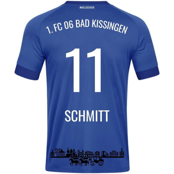Trikot Blau FC mit Logos und Rückennummer